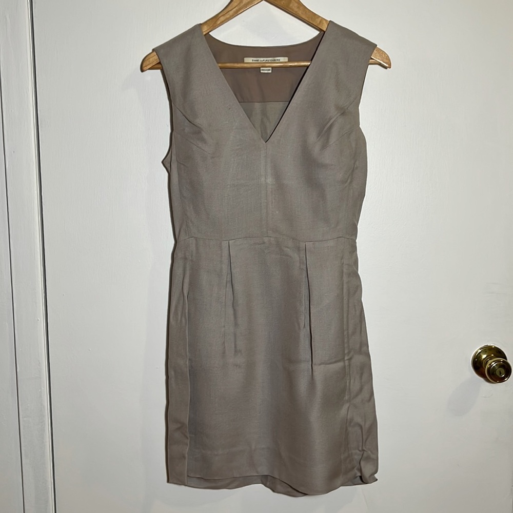 Taupe Diane von Furstenberg Mini Dress